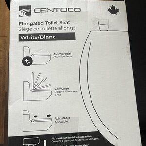 White Elongated Toilet Seat